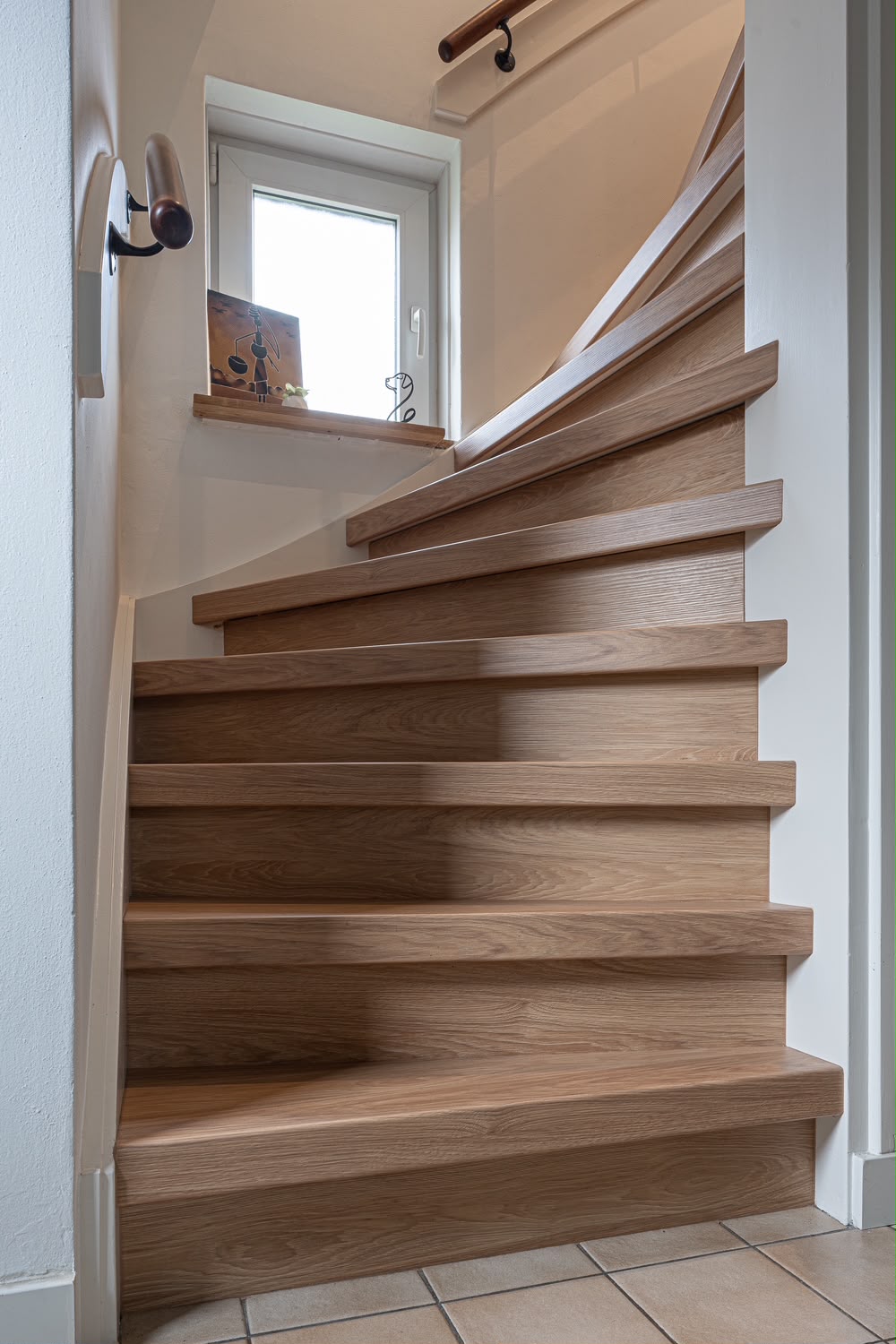 Escalier chêne naturel